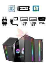 INTEL I5-3470-8GB-256GB SSD MASAÜSTÜ PC-MİNİ RGB KASA