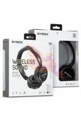 Syrox Kulaküstü Kablosuz Bluetooth Kulaklık Hafıza Kartı Girişli S16 Siyah NoColor-27668fe0 - Tek Ebat